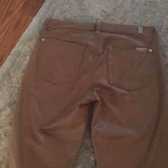 7 For All Mankind Crackle Faux Leather Pants - Picture 3 of 3